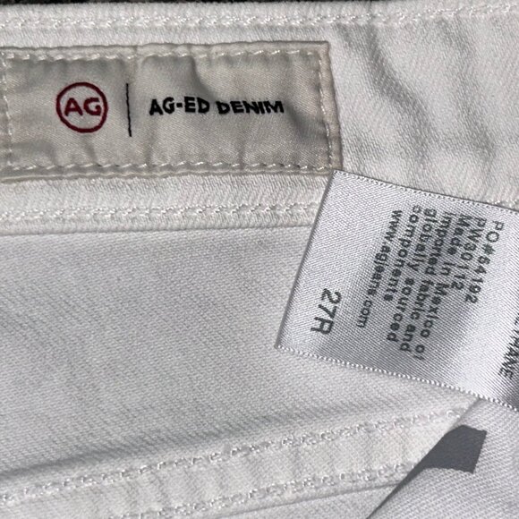NWT Adriano Goldschmied Ex-Boyfriend Slouchy Slim Jeans Size 27 White Distressed - Picture 14 of 16